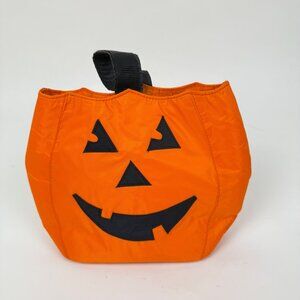 Garnet Hill Jack-o-Lantern Halloween Bag Tote Orange